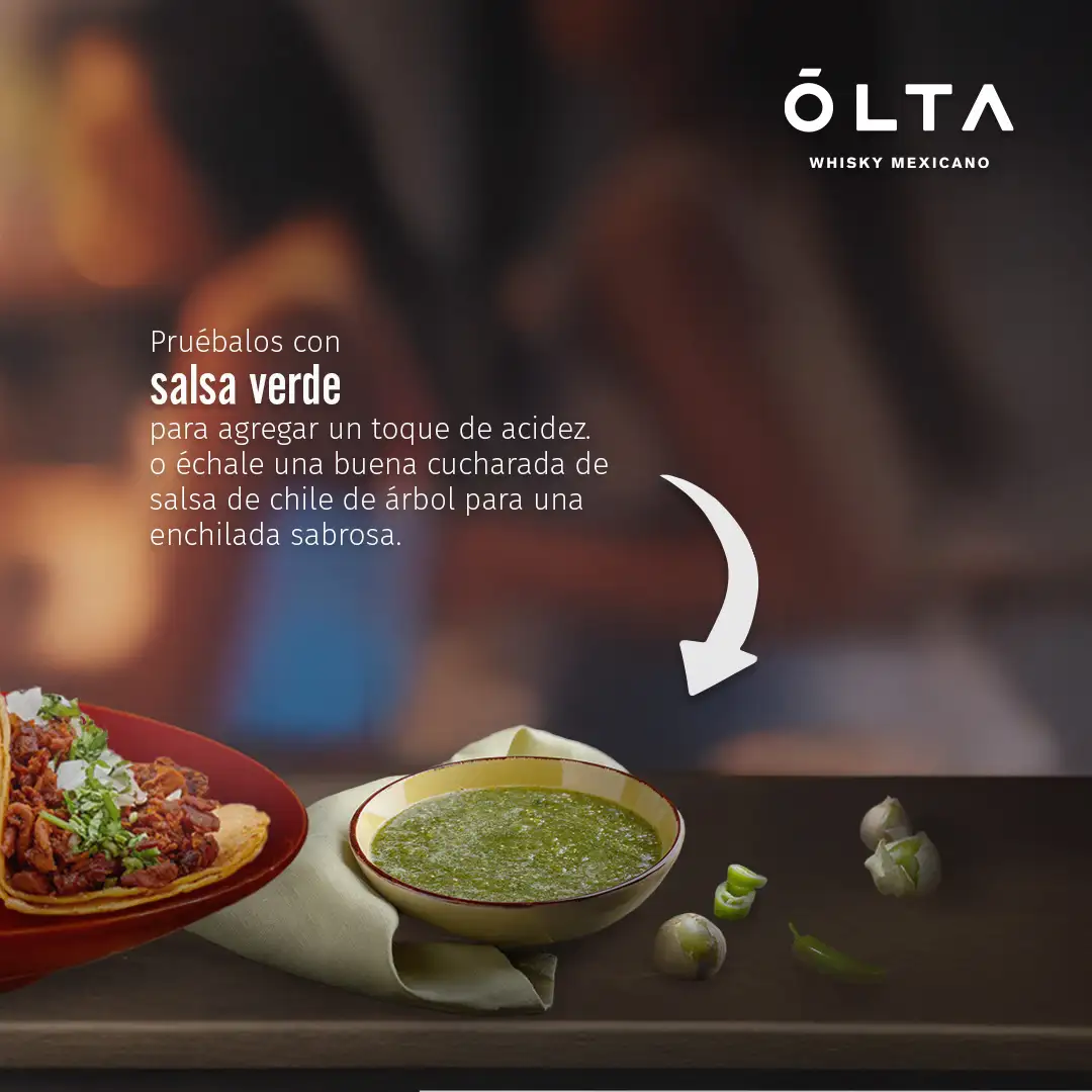 Infografía de maridaje con salsas de comida mexicana